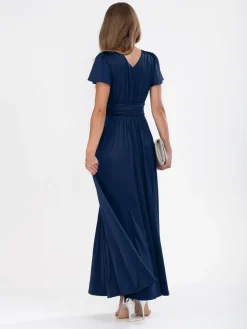 Cap Sleeve Jersey Maxi Dress , Navy