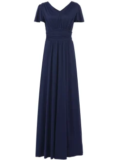Cap Sleeve Jersey Maxi Dress , Navy