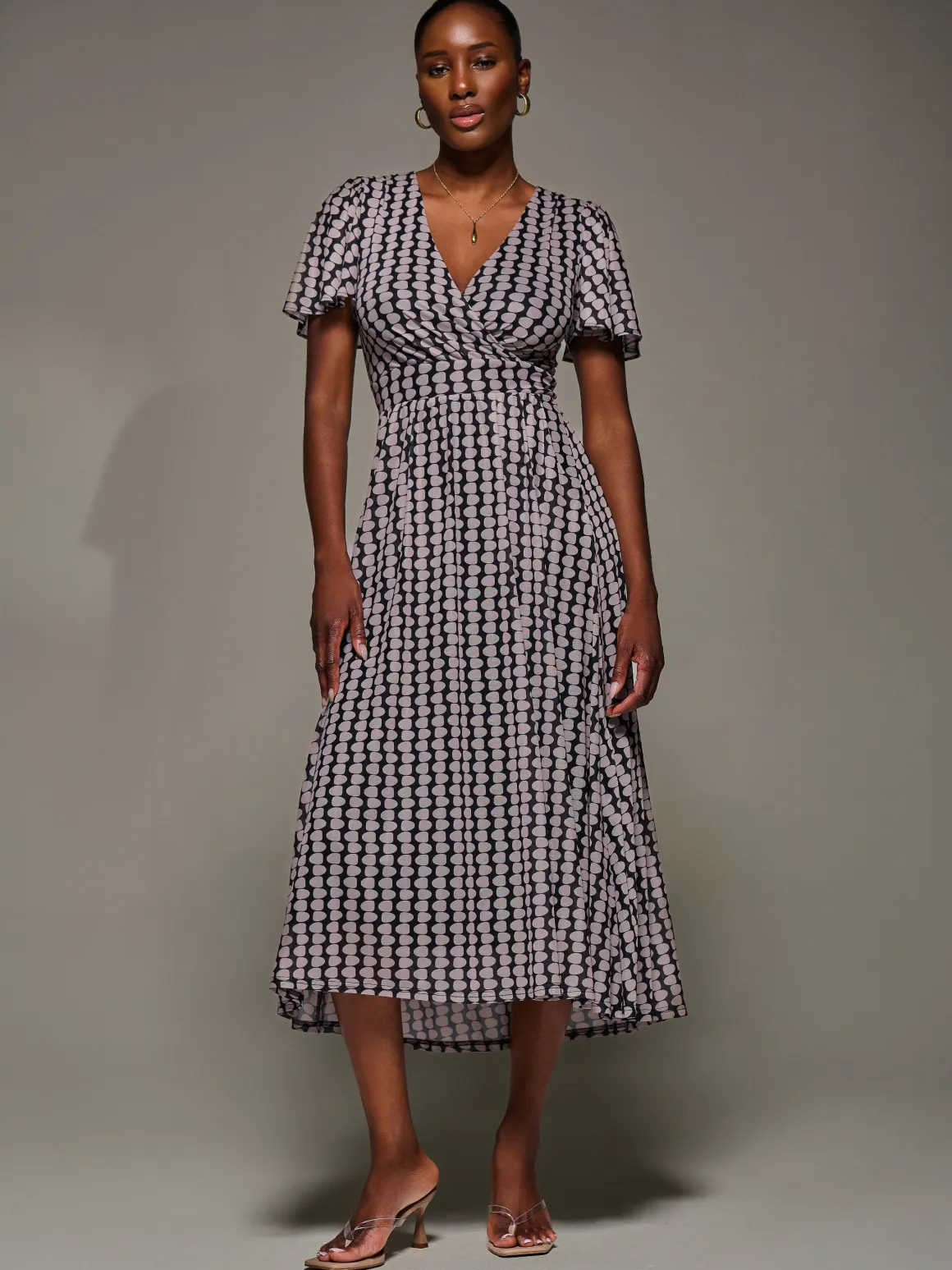shift midi dress with sleeves Women's Elegant Shirt Midi Dress Collared V Neck Loose Shift Dress Roll Cuffed 3/4 Sleeve Business Casual Dress with Chest Pockets Navy